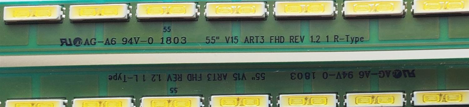 KIT DE LED'S PARA TV LG ((2 PIEZAS)) NUMERO DE PARTE  V15 ART3 FHD REV 1.2 / PANEL LD550EUE(FH)(B1) / MODELOS 55LX341C / 55LX343C / 55SM5B-BD  - Imagen 2